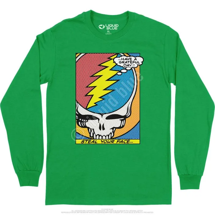 Liquid Blue Long Sleeve Men Steal Your Face Pop Art Long Sleeve TShirt