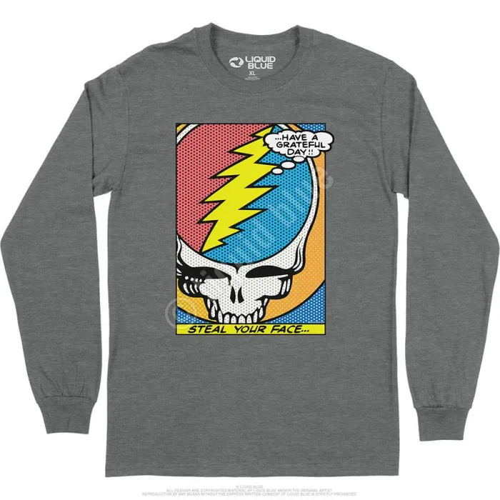 Liquid Blue Long Sleeve Men Steal Your Face Pop Art Long Sleeve TShirt