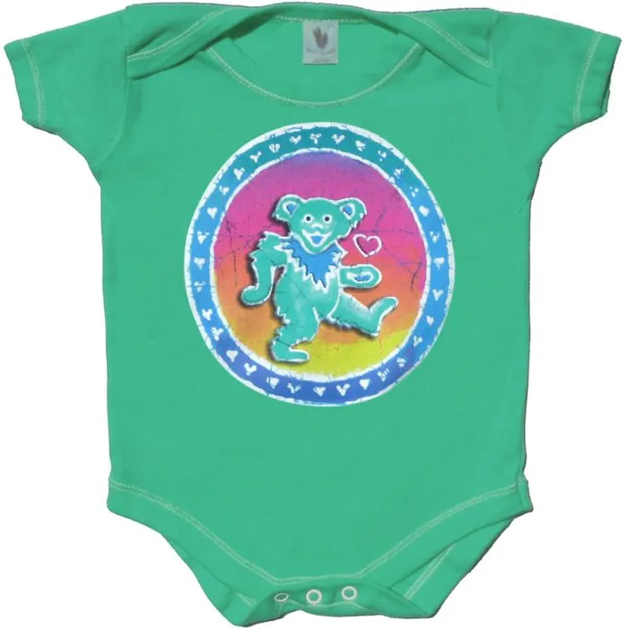 Liquid Blue Onesies Kids Dancing Bear Green Onesie