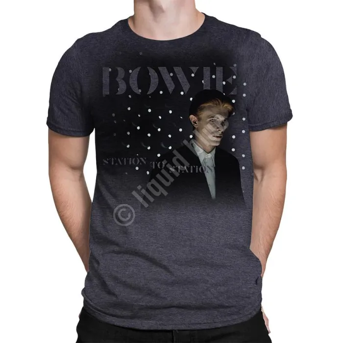Liquid Blue PolyCotton TShirt Men Station To Station Dark Heather PolyCotton TShirt Liquid Blue PolyCotton TShirt Men Station To Station Dark Heather PolyCotton TShirt