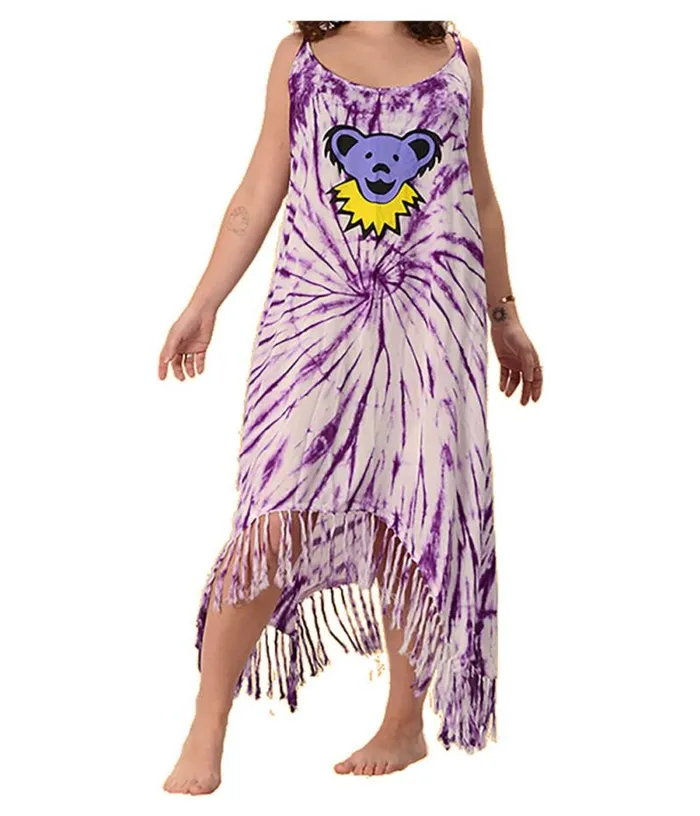Liquid Blue Skirts Accessories Dancing Bear Fringe String Assorted Tie Dye Dress
