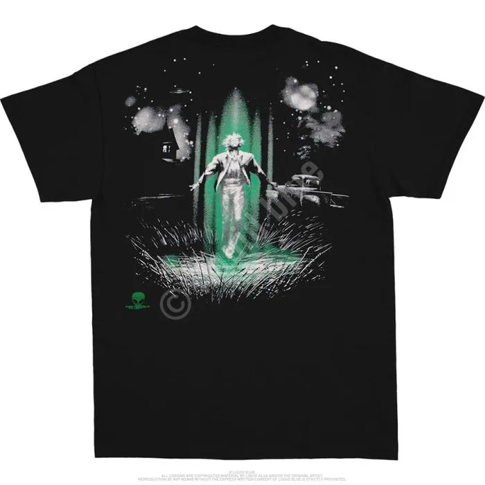 Liquid Blue TShirt Men Alien Invasion Black TShirt