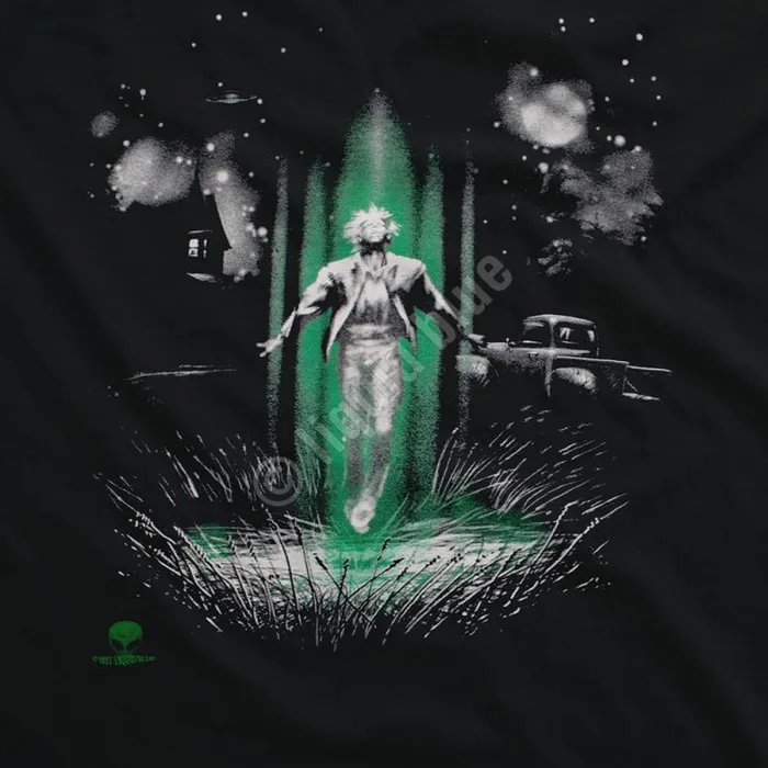 Liquid Blue TShirt Men Alien Invasion Black TShirt