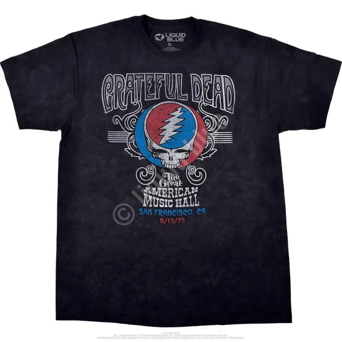 Liquid Blue TShirt Men American Music Hall TieDye TShirt