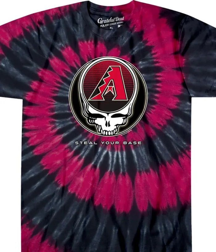 Liquid Blue TShirt Men Arizona Diamondbacks Steal Your Base TieDye TShirt