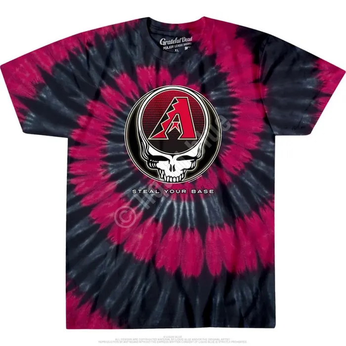 Liquid Blue TShirt Men Arizona Diamondbacks Steal Your Base TieDye TShirt