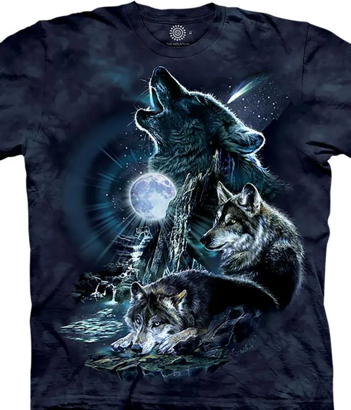Liquid Blue TShirt Men Bark At The Moon Classic Cotton TShirt