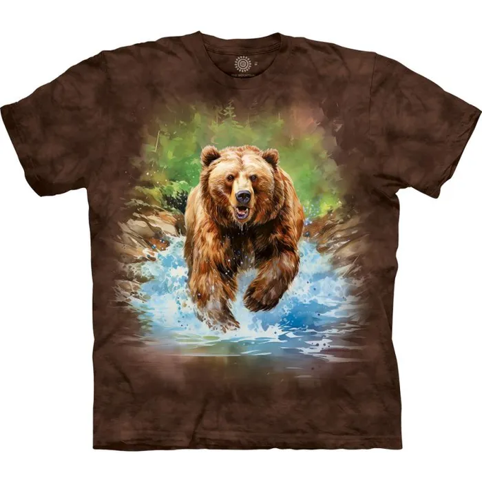 Liquid Blue TShirt Men Bear Run Classic Cotton TShirt