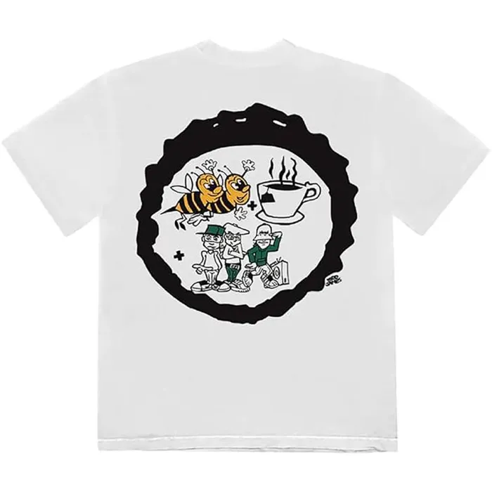 Liquid Blue TShirt Men Beastie Boys Bumble Bee White TShirt