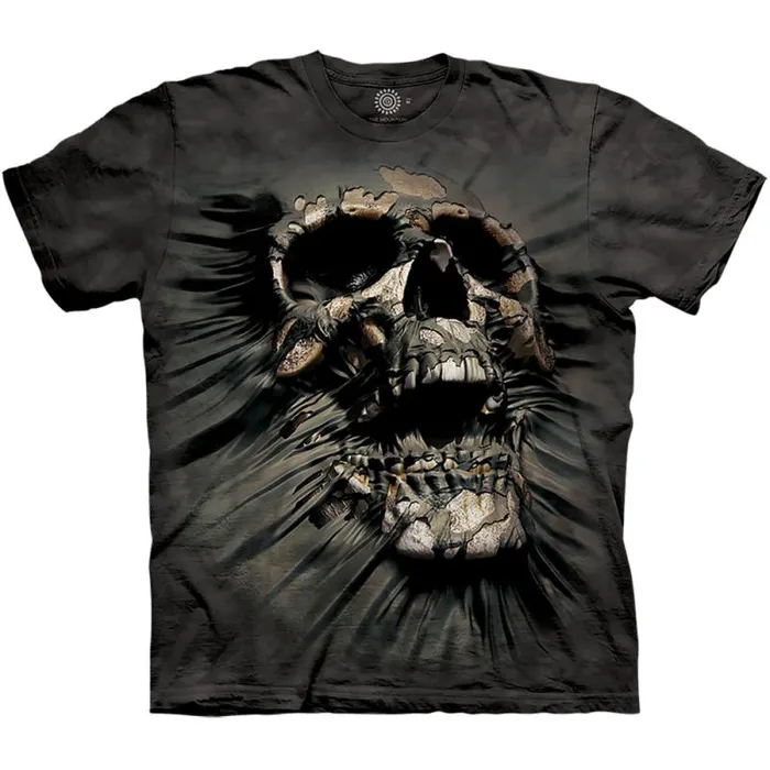 Liquid Blue TShirt Men Breakthrough Skull Classic Cotton TShirt