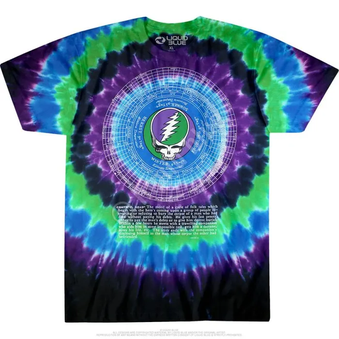 Liquid Blue TShirt Men Calendar TieDye TShirt