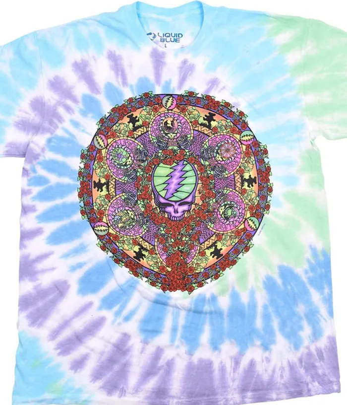 Liquid Blue TShirt Men Celtic Mandala Spiral TShirt