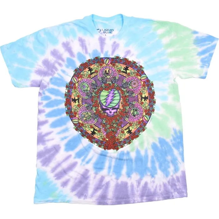 Liquid Blue TShirt Men Celtic Mandala Spiral TShirt