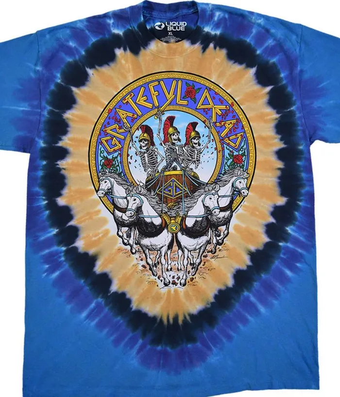 Liquid Blue TShirt Men Chariot TieDye TShirt