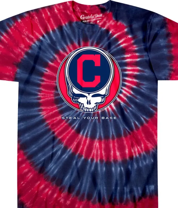 Liquid Blue TShirt Men Cleveland Guardians Steal Your Base TieDye TShirt