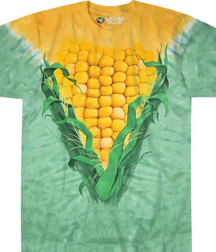 Liquid Blue TShirt Men Corn TieDye TShirt