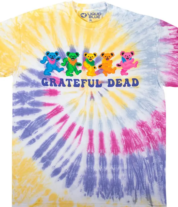 Liquid Blue TShirt Men Dancin Bears 30 TieDye TShirt