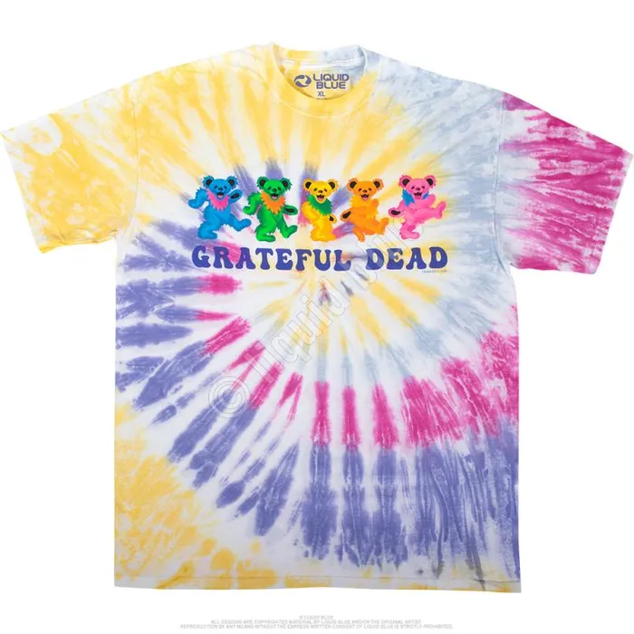 Liquid Blue TShirt Men Dancin Bears 30 TieDye TShirt
