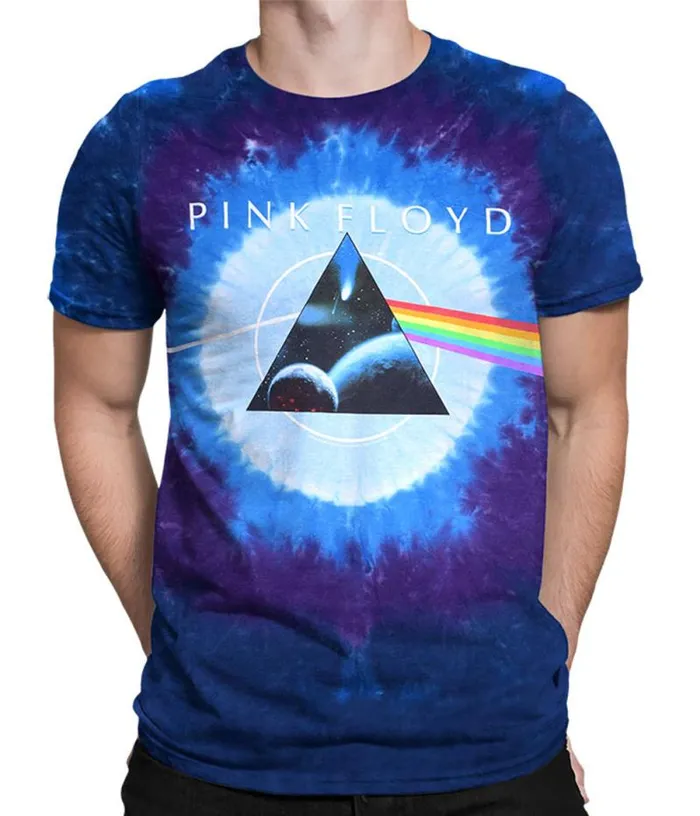 Liquid Blue TShirt Men Dark Side Galaxy TieDye TShirt