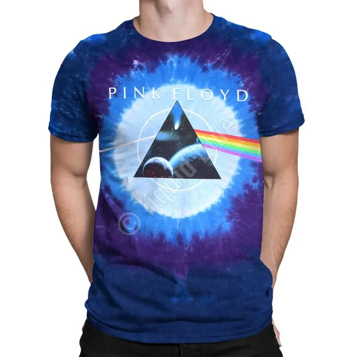 Liquid Blue TShirt Men Dark Side Galaxy TieDye TShirt