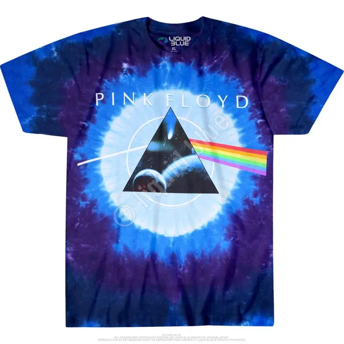 Liquid Blue TShirt Men Dark Side Galaxy TieDye TShirt