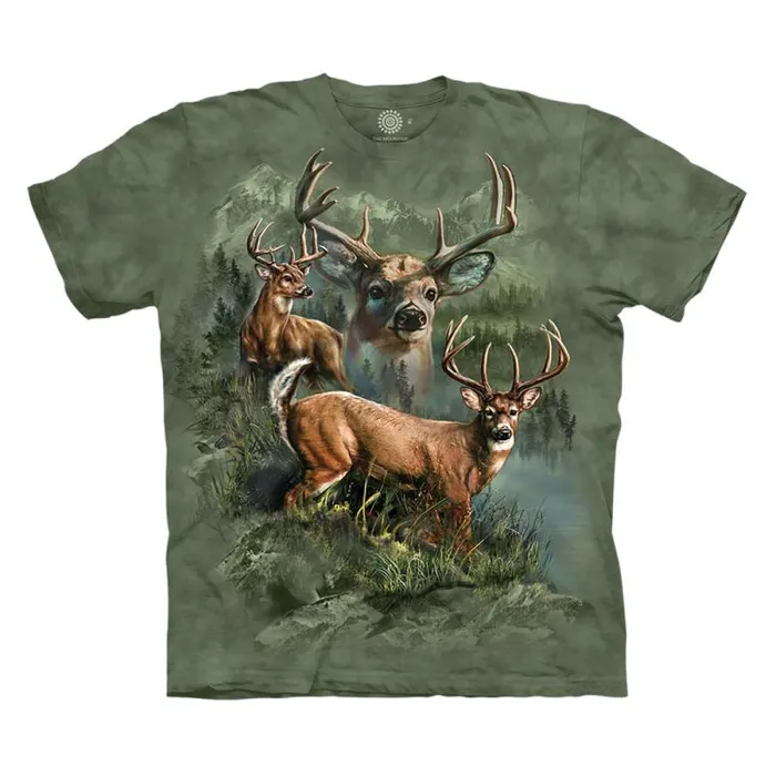 Liquid Blue TShirt Men Deer Collage Classic Cotton TShirt