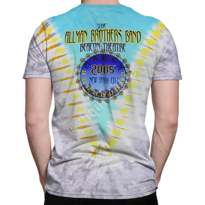 Liquid Blue TShirt Men Flying Peach V TieDye TShirt