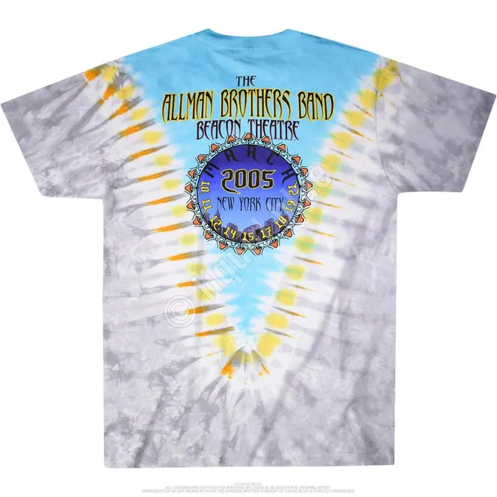 Liquid Blue TShirt Men Flying Peach V TieDye TShirt