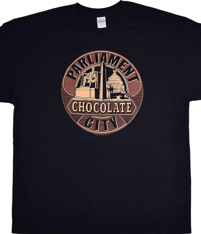 Liquid Blue TShirt Men Funkadelic Chocolate City Black TShirt