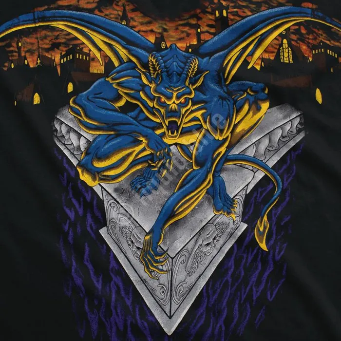 Liquid Blue TShirt Men Gargoyle Black TShirt