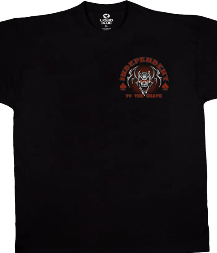 Liquid Blue TShirt Men Heaven and Hell Black TShirt
