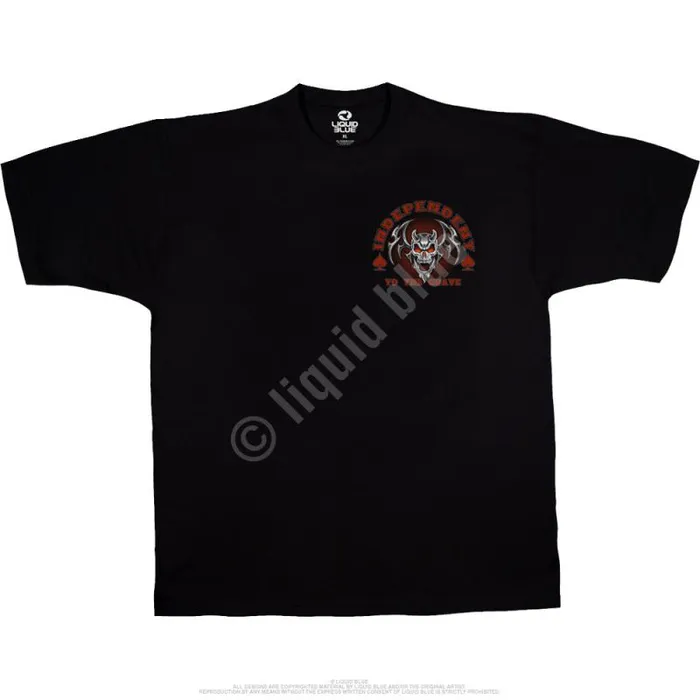 Liquid Blue TShirt Men Heaven and Hell Black TShirt