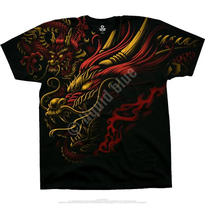 Liquid Blue TShirt Men Imperial Power Black TShirt
