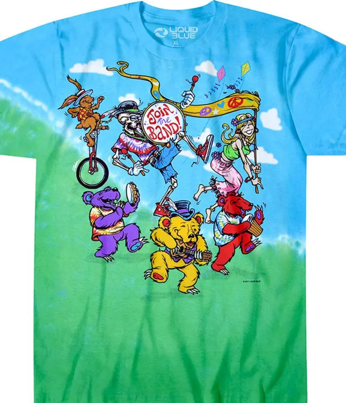 Liquid Blue TShirt Men Join The Band TieDye TShirt