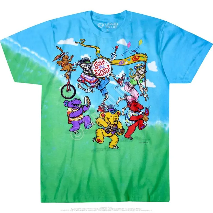 Liquid Blue TShirt Men Join The Band TieDye TShirt