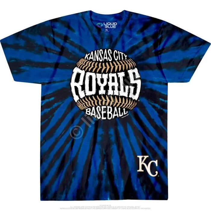Liquid Blue TShirt Men Kansas City Royals Burst TieDye TShirt