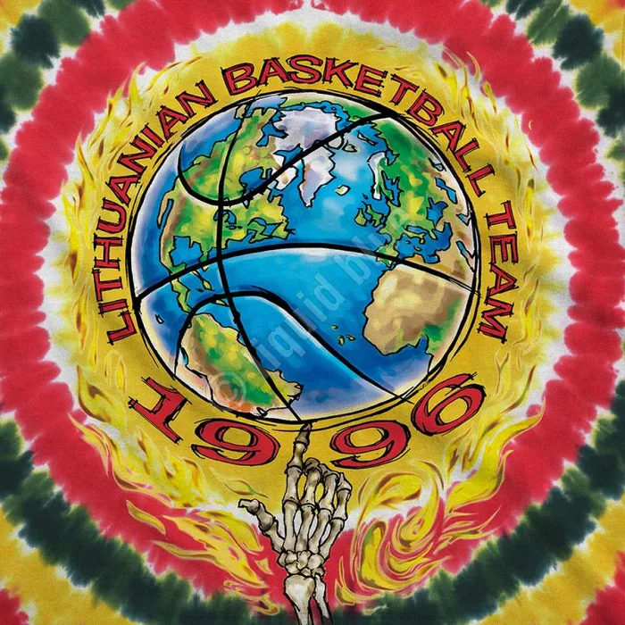 Liquid Blue TShirt Men Lithuania Basketball TieDye TShirt