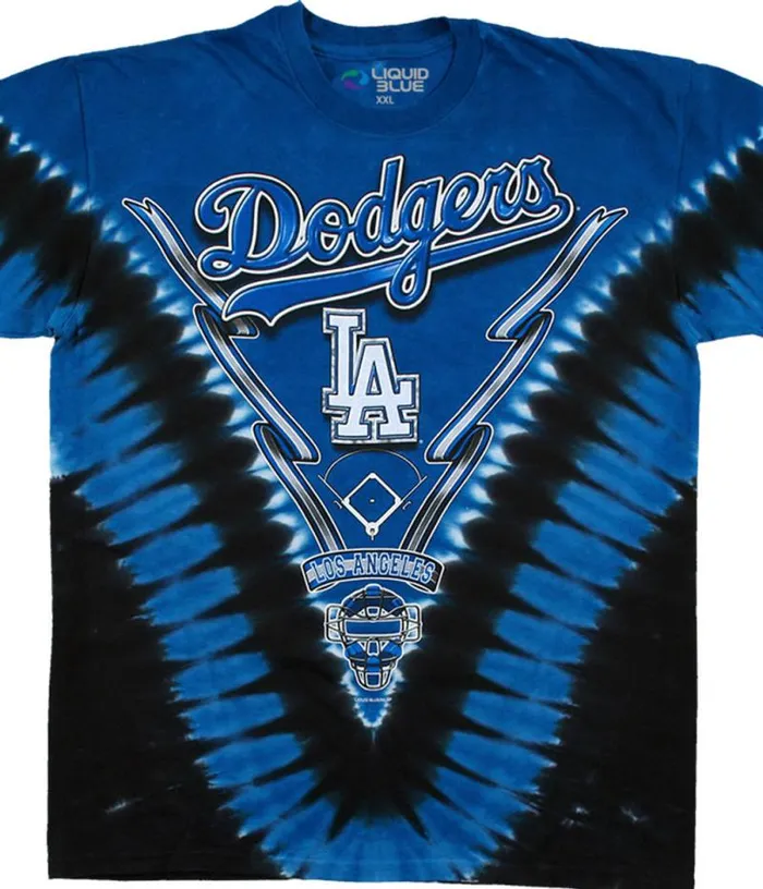 Liquid Blue TShirt Men Los Angeles Dodgers V TieDye TShirt