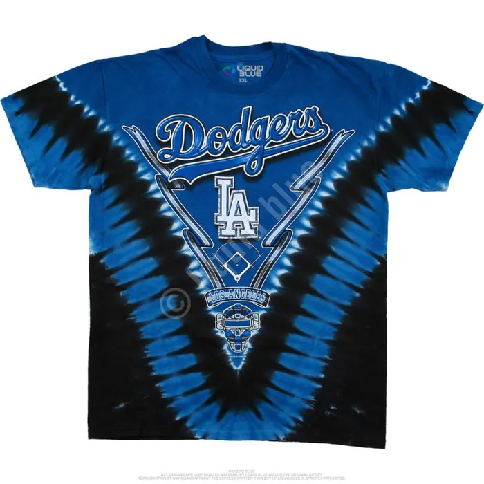 Liquid Blue TShirt Men Los Angeles Dodgers V TieDye TShirt