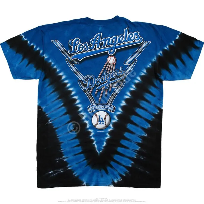 Liquid Blue TShirt Men Los Angeles Dodgers V TieDye TShirt