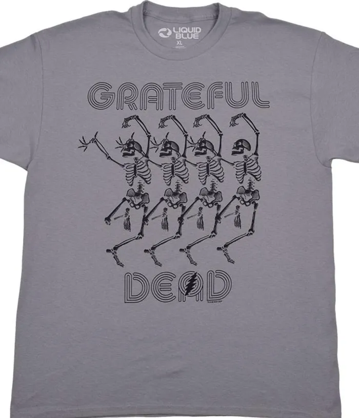 Liquid Blue TShirt Men Marquee Dead Grey TShirt