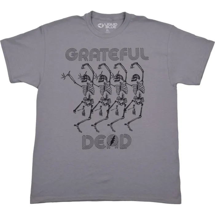 Liquid Blue TShirt Men Marquee Dead Grey TShirt
