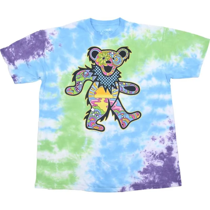 Liquid Blue TShirt Men Mod Bear TieDye TShirt