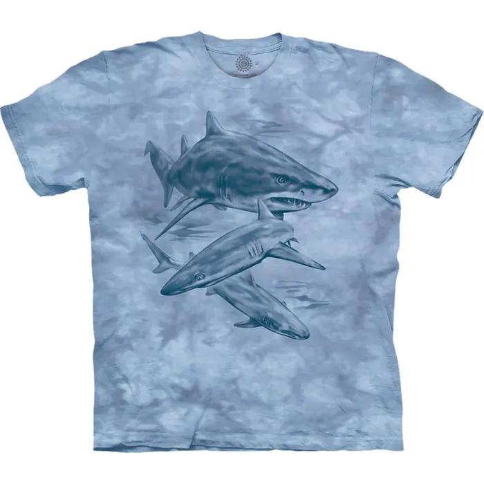 Liquid Blue TShirt Men Monotone Sharks Classic Cotton TShirt