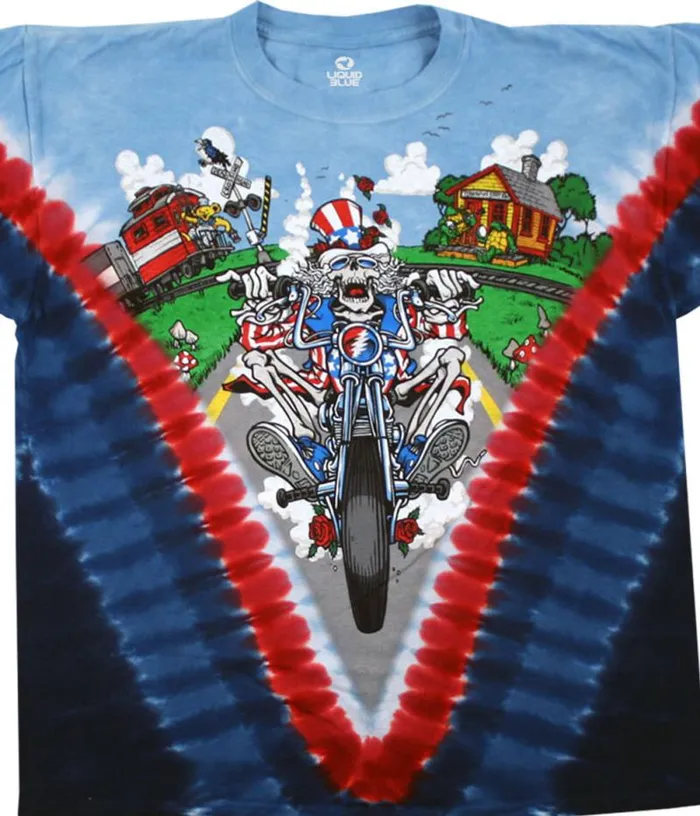 Liquid Blue TShirt Men Moto Sam TieDye TShirt