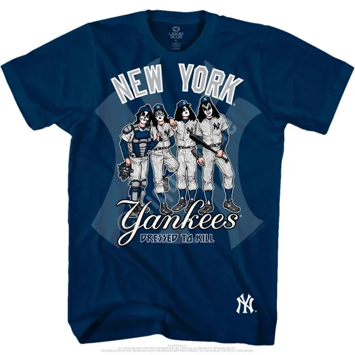 Liquid Blue TShirt Men New York Yankees Dressed To Kill Navy TShirt