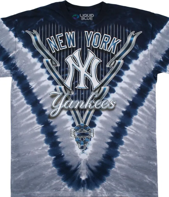 Liquid Blue TShirt Men New York Yankees V TieDye TShirt