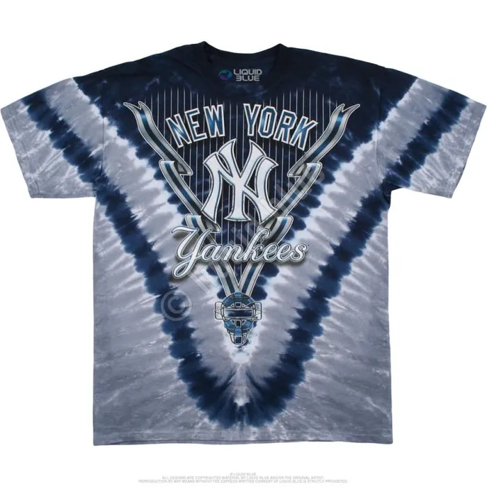 Liquid Blue TShirt Men New York Yankees V TieDye TShirt