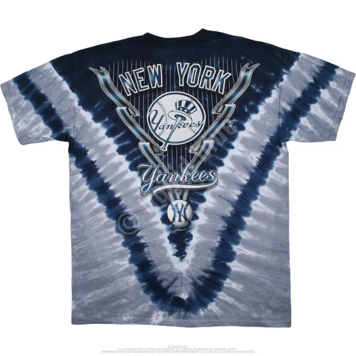 Liquid Blue TShirt Men New York Yankees V TieDye TShirt