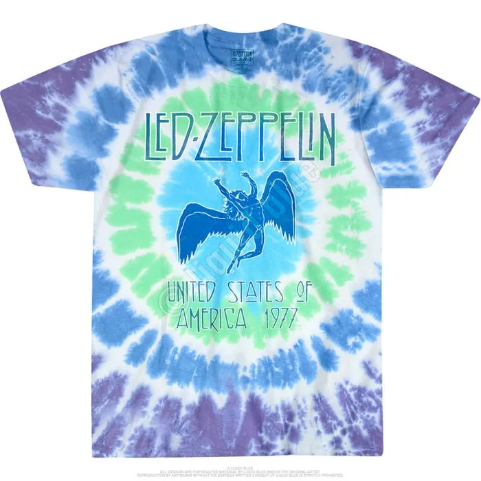 Liquid Blue TShirt Men Ramble On TieDye TShirt